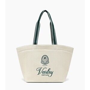 Varley Women's Robinson Canvas Club Tote Bag Ivory Forest One Size New